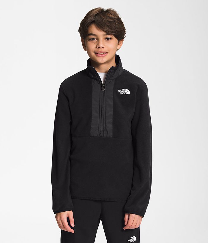 The North Face Jacket Youth Glacier ¼ Zip Black - Boys - Thailand EHAZC-3865